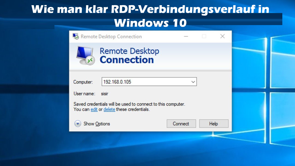 RDP in Windows 10 löschen