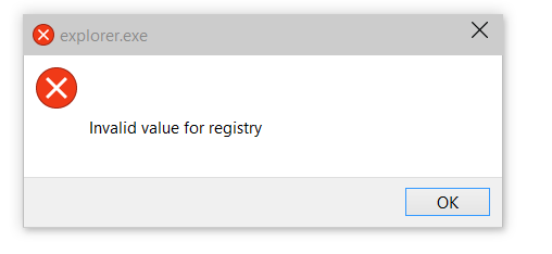 Lösung zu beheben Ungültiger Wert für Registry Error,