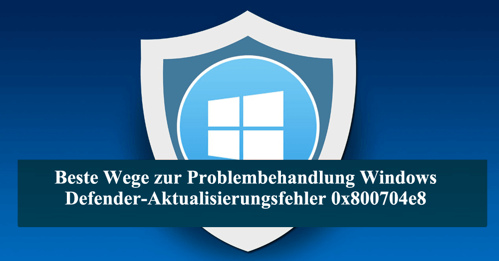 Fehler beheben 0x800704e8