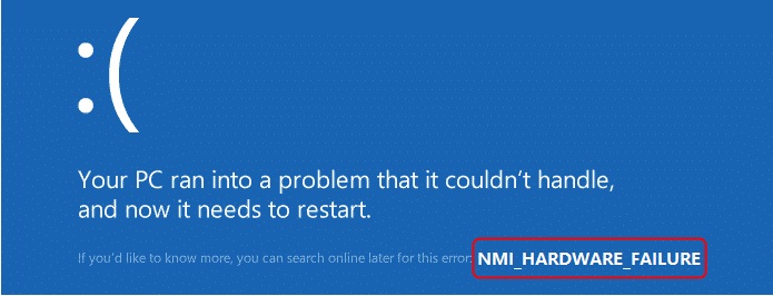 NMI-Hardware ausfall Windows 10
