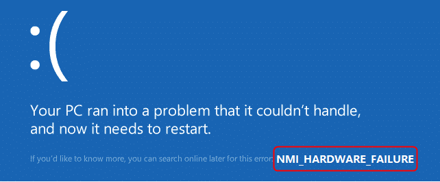FIXIEREN: NMI Hardware Ausfall BSOD im Windows 8 / 8.1 / 10